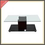 home furniture modern luxury high gloss wooden glass coffee table-CT019A