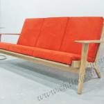 Hans J Wegner Wooden Chair -3 seater