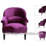 French style living room velveted wing chair, club chair