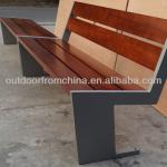 2014 Newest steel legs/ solid wood seat pan park bench