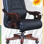 swivel wood boss chair ,italian leather swivel chair AB-045