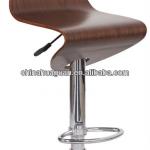 Adjustable bent wood bar stool