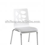 2012 new design white PU leather and Molded Plywood dining chair DC4077