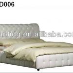 soft double leather bed