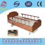 Electric family home care bed with wood headboard
