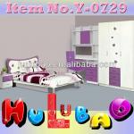 E1 MDF board Hot sales cute cheap girls bedroom purple furniture#Y0729