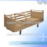 Hign Quality Wooden Hospital Function Bed With Central Control Casters For Sale