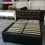 New simple style furniture solid wood bed worldwide leather bed