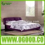 2014 Modern Wooden Frame Fabric/Leather Soft Bed Set OB622