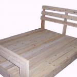 solid wood bed for home-