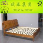Latest design large quantity 100% solid pine wood bed B18-04