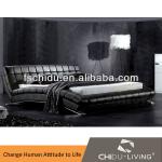 8030 high headboard leather bed, luxury bedroom furniture modern leather bed, modern design leather bed-high headboard leather bed 8030
