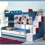 815 children wooden bunk bed with stairs kids wooden bunk bed-815