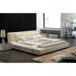 Elegant white king size leather bed design TH-ZXB242