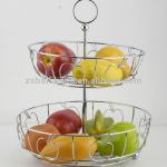 2 Tier folding wire fruit basket HS-B040