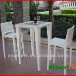 2012 best seller classical white rattan bar furniture (3 pcs set) H002(N000008966/N000008967)