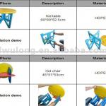 2012 hot selling plastic table chair table and Chair