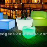 2013 Color Changing Rustic Restaurant Furniture LED with Rechargeable Battery and IR Remote Control CQP-612