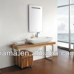 2013 new apple wood bathroom vanity with a mobile side cabinet V-10201