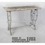 2013 Vintage metal and wooden console table A25228