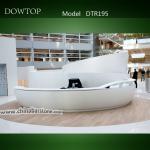 2014 Dowtop Contemporary pure black curved beauty salon reception desk DTR195