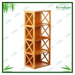 4 tiers Beautiful wooden bamboo cheap bookcases EHA130813C