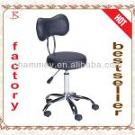 antirust saddle stool for salon good five feet base with pu wheels for durable B-706-1
