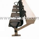 AP-257 HAX SEMINAR HALL SEATING SETS WITH ARMS WOODEN WRITING BOARD WITH PLASTIC SEATS FOR COLLEGES SCHOOLS BOARD ROOMS CONFEREN AP-257 HAX
