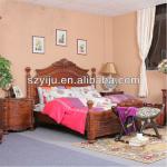 Archaize American furniture double bed High-end birch door of completely real wood 1.8 meters bed
