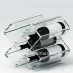 AWR_007 Flowertypes Tabletop Acrylic/Plexiglass Wine Rack / Holder with 2 Sections AWR_007