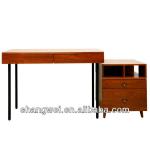 book cabinet and metal legs wooden office desk D-5016