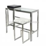 BT-013 Cheap stainless steel bar table set design BT-013