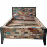 CASTING BED, RECLAIMED WOOD BED GE093