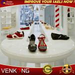 Classic Wooden shoe display Showcase Venkong showcase