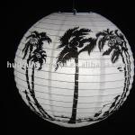 Coconut island amorous feelings round paper lantern for decoration HHD-D24L
