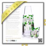 colored water jar with printing 045