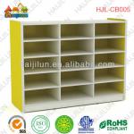 colorful kids school furniture,wooden shoe storage cabinet , children daycare toys storage cabinet HJL-CB005