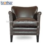 Dark Brown Bonded leather armchair, leather sofa SF1034 sf1034