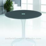 Elegant high gloss white fiberglass coffee table AM-R155