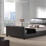 Faux Leather sleigh bed Leather85