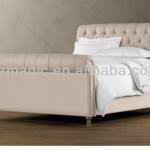 French tufted design hotel king size upholstered bed C-018