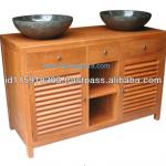 Furniture Double Vanity Wash Basin Teak Bathroom - Teak Furniture Bathroom DW-SDB001