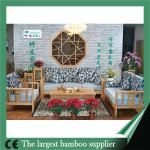 good quality householding living room bamboo corner sofa sets with tea table bamboo