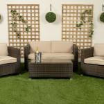 Great comfortable Rattan Outdoor Living Room Furniture (1.2mm thickness alu frame,10cm thick cushion with 320g polyester) RALI-247