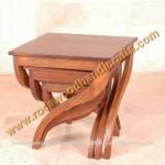 Heart Shape Wooden Nesting Table , Rosewood Nesting Table WNT-07