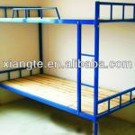 high quality and low prices steel pipe bunk bed for dormitory, metal frame double decker bed, school furniture XTGH308