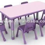 Hot Sale Popular design plastic children furniture adjustable table and chair YQL-19305A