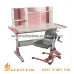 kids furniture study table and chair set HY-A117 &amp; 118