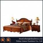 King size pine solid wooden bed wooden bed models B4133-AZC