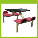 marble top table canteen table fast food table with PU foam chair JYW-PU337